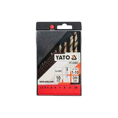 Wiertło  do metalu komplet 1-10 mm  Yato Kobalt